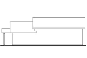 Exterior - Rear Elevation for Traditional House Plan #124-960, 1 bath