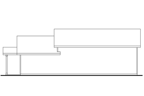 Exterior - Rear Elevation for Traditional House Plan #124-960, 1 bath