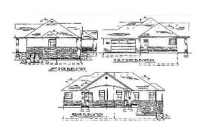 Exterior - Rear Elevation for Traditional House Plan #5-119 - 3 bed, 2.5 bath