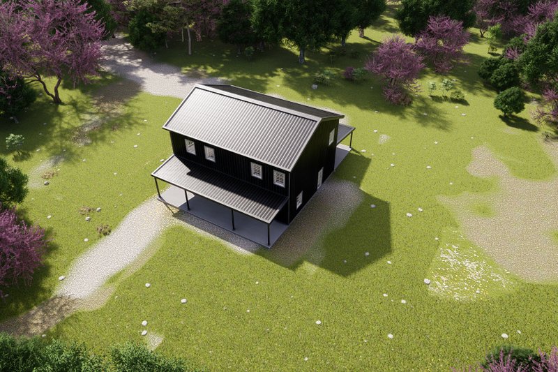 House Blueprint - Exterior - Other Elevation 4 for Barndominium House Plan #1107-48 - 4 bed, 3 bath