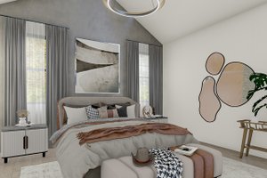 Interior - Master Bedroom for Farmhouse House Plan #124-1363 - 2 bed, 3 bath