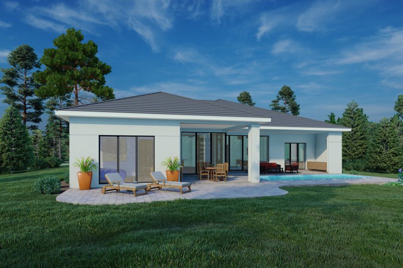 House Plan Design - Exterior - Rear Elevation for Contemporary House Plan #930-536 - 3 bed, 3 bath