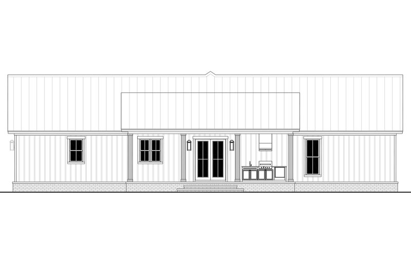 Home Plan - Exterior - Rear Elevation 2 for Barndominium House Plan #430-451 - 3 bed, 2 bath