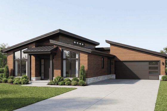 Exterior - Other Elevation for Modern House Plan #923-457 - 3 bed, 2.5 bath