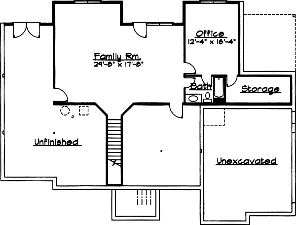 Dream House Plan - European Floor Plan - Lower Floor Plan #31-105