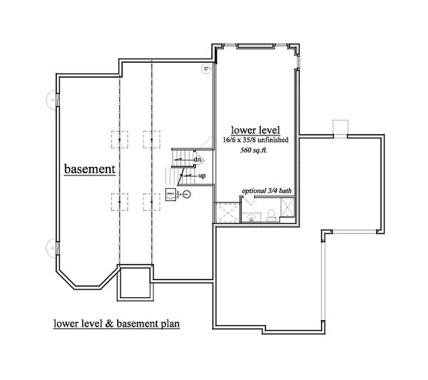 European Floor Plan - Lower Floor Plan #459-3