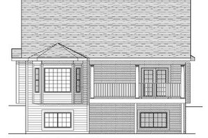 Exterior - Rear Elevation for Traditional House Plan #70-798 - 3 bed, 3 bath