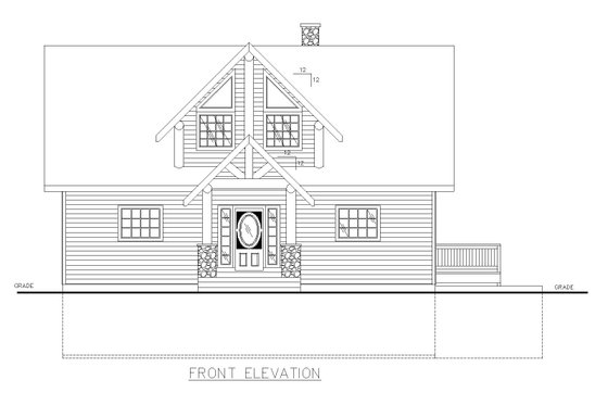 Exterior - Front Elevation 3 for Craftsman House Plan #117-1099 - 3 bed, 4.5 bath