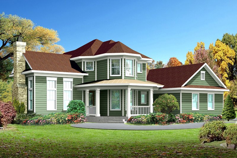 Architectural House Design - Country Exterior - Front Elevation Plan #80-125