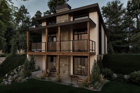 Exterior - Rear Elevation 3 for Bungalow House Plan #23-2826 - 3 bed, 2 bath