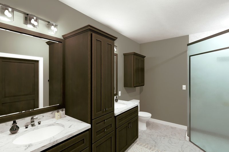 Architectural House Design - Interior - Master Bathroom for Farmhouse House Plan #44-286 - 3 bed, 2 bath