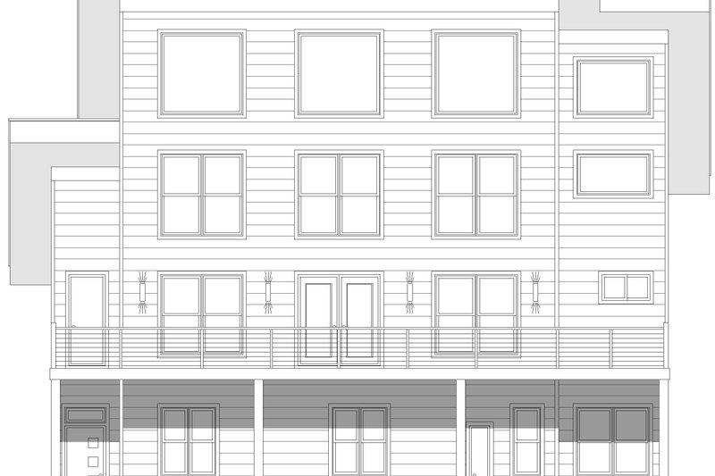 Home Plan - Exterior - Front Elevation 4 for Contemporary House Plan #932-510 - 5 bed, 4 bath