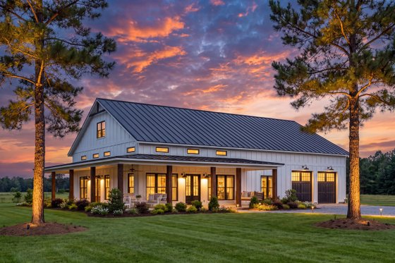 Exterior - Front Elevation 4 for Barndominium House Plan #430-333 - 3 bed, 2.5 bath