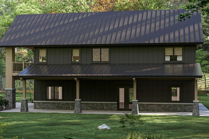 House Design - Exterior - Other Elevation 2 for Barndominium House Plan #455-345 - 3 bed, 3 bath