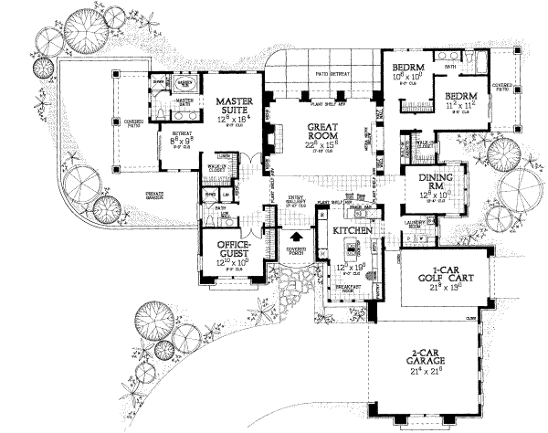 Home Plan - Traditional Floor Plan - Main Floor Plan #72-471