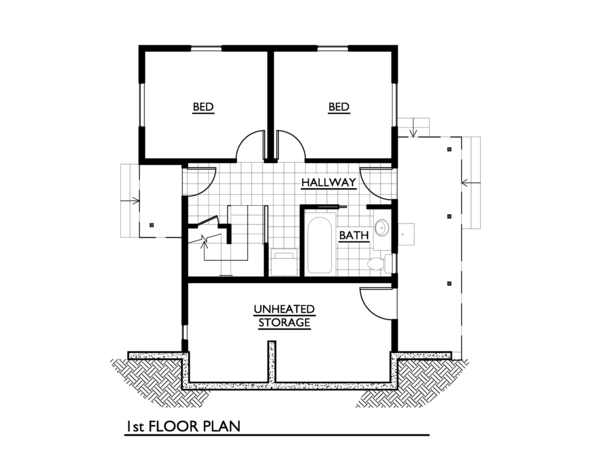 Cottage Floor Plan - Main Floor Plan #890-3