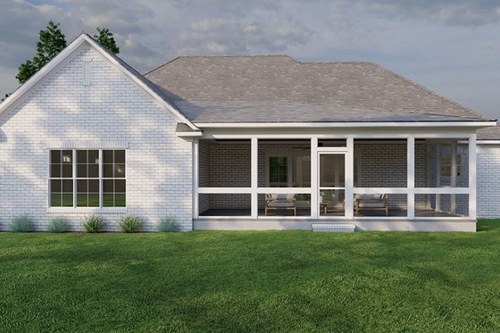 Exterior - Rear Elevation 2 for Traditional House Plan #923-332 - 3 bed, 2 bath