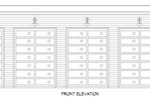 Exterior - Front Elevation 3 for Modern House Plan #932-748, 0.5 bath