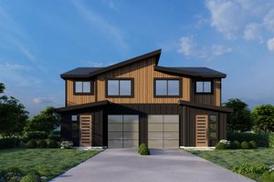 Contemporary Exterior - Front Elevation Plan #112-252
