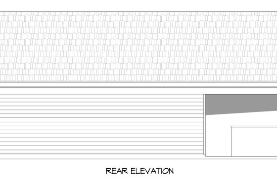 Exterior - Rear Elevation for Country House Plan #932-312, 1 bath