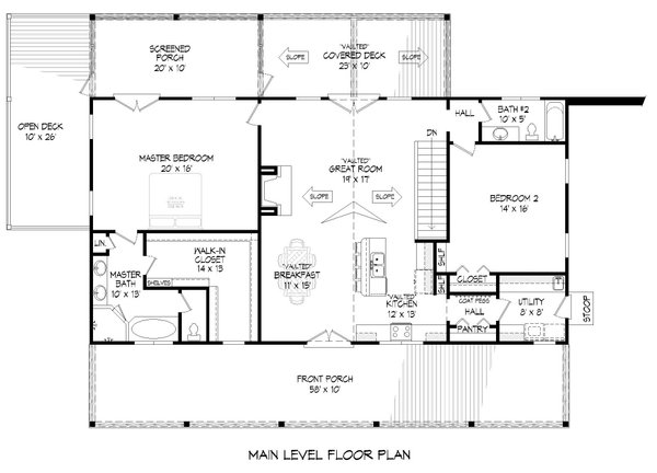 Country Floor Plan - Main Floor Plan #932-576