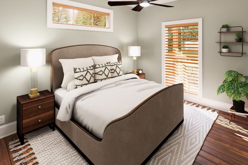 House Design - Interior - Master Bedroom for Cottage House Plan #44-298 - 2 bed, 1 bath