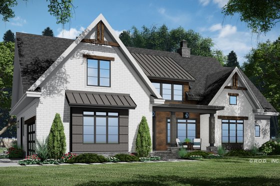 Exterior - Front Elevation 4 for Farmhouse House Plan #51-1223 - 3 bed, 3 bath