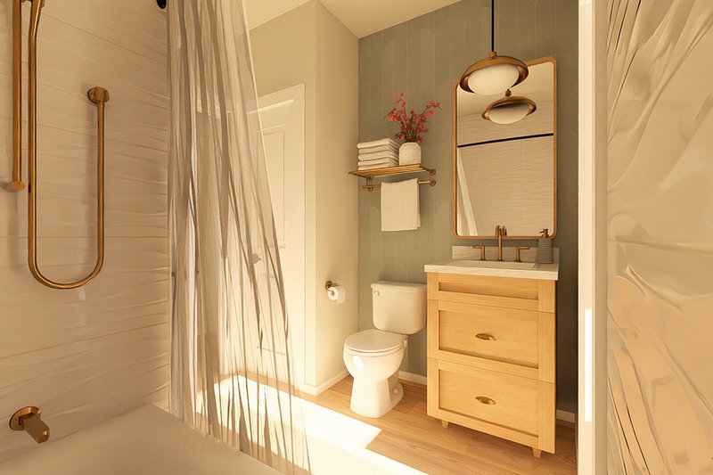 Architectural House Design - Interior - Bathroom for Farmhouse House Plan #126-258 - 2 bed, 2 bath