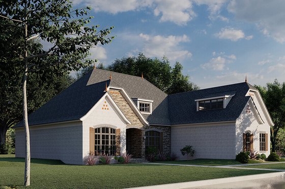 Exterior - Other Elevation for Ranch House Plan #923-94 - 2 bed, 2.5 bath
