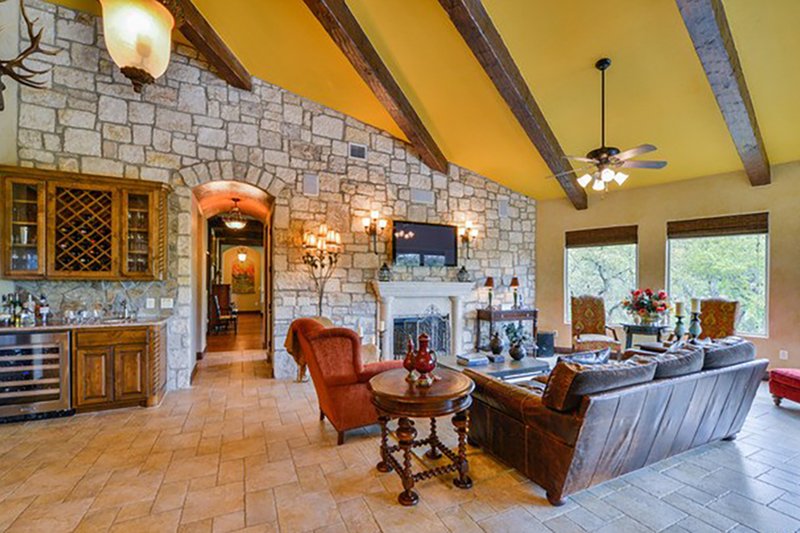 Home Plan - Interior - Family Room 1 for Mediterranean House Plan #80-199 - 4 bed, 5 bath