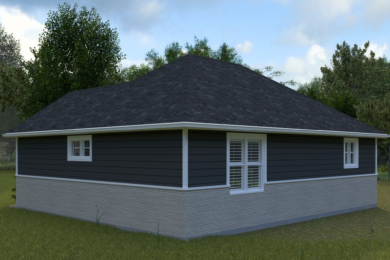 Architectural House Design - Exterior - Rear Elevation for Craftsman House Plan #1060-341 - 2 bed, 1 bath