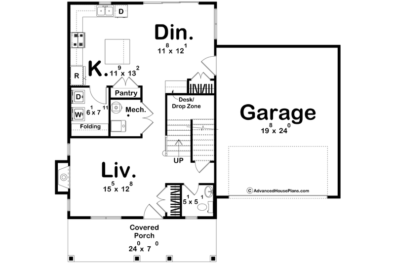 Dream House Plan - Floor Plan - Main Floor for Traditional House Plan #455-792 - 3 bed, 2.5 bath