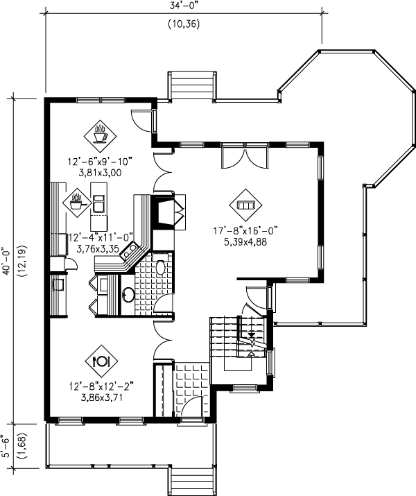 Country Floor Plan - Main Floor Plan #25-238