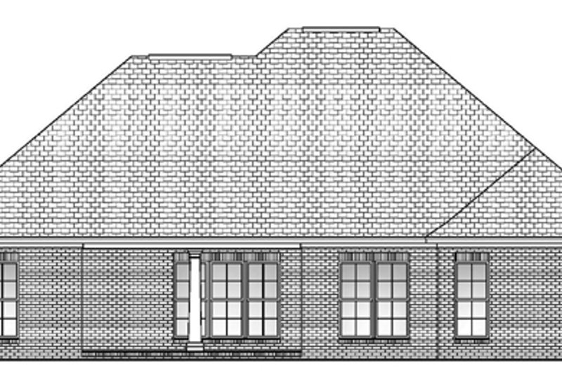 Architectural House Design - Exterior - Rear Elevation for Traditional House Plan #430-54 - 4 bed, 2 bath