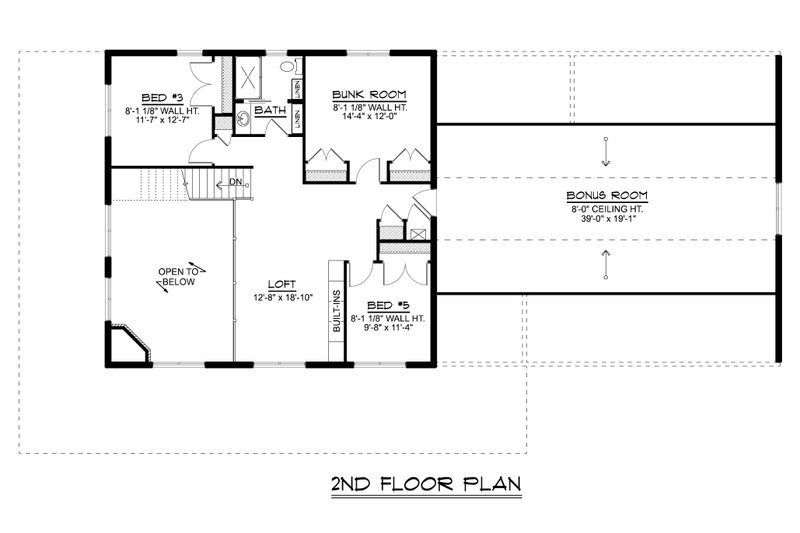 House Plan Design - Floor Plan - Upper Floor for Barndominium House Plan #1064-313 - 5 bed, 3 bath