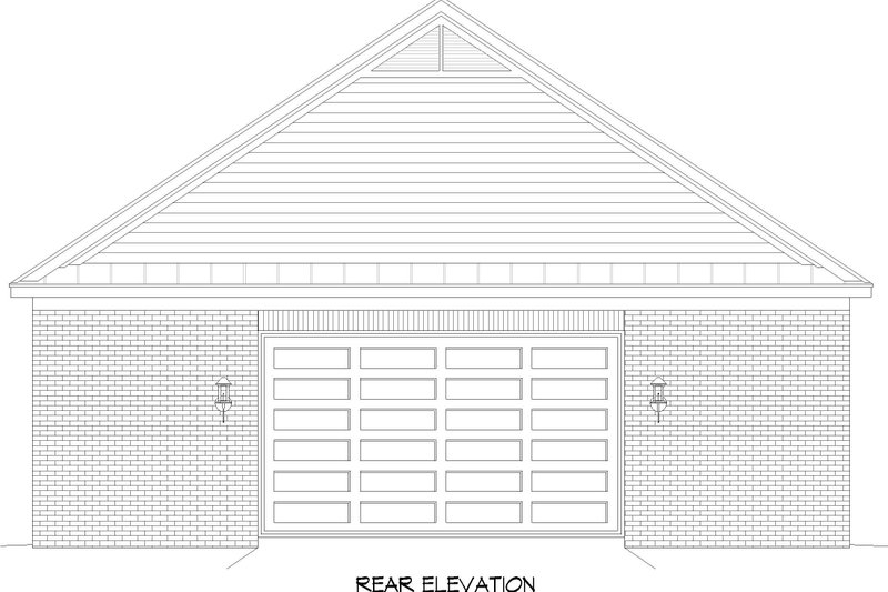 Dream House Plan - Exterior - Rear Elevation for Country House Plan #932-978, 0 bath