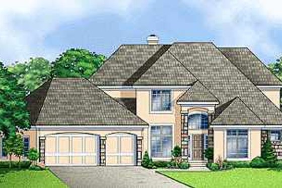 Exterior - Front Elevation for Traditional House Plan #67-458 - 4 bed, 3.5 bath