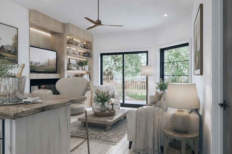 Home Plan - Interior - Family Room for Farmhouse House Plan #1101-72 - 3 bed, 2.5 bath