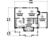 Country Style House Plan - 3 Beds 1 Baths 1664 Sq/Ft Plan #25-4551 