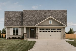 Cottage Exterior - Front Elevation Plan #112-255