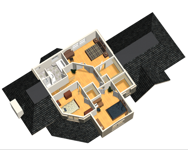 Victorian Floor Plan - Upper Floor Plan #25-4674