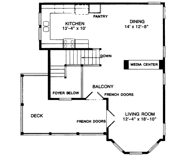 Home Plan - Cottage Floor Plan - Main Floor Plan #410-297