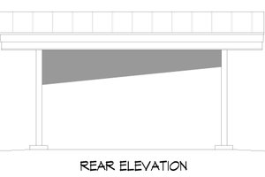 Exterior - Rear Elevation for Southern House Plan #932-760, 0 bath