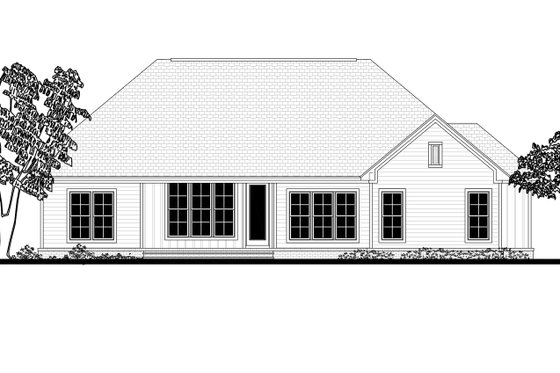 Exterior - Rear Elevation for Craftsman House Plan #430-159 - 3 bed, 2.5 bath