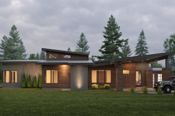 Exterior - Other Elevation 1 for Prairie House Plan #1066-265 - 4 bed, 4.5 bath