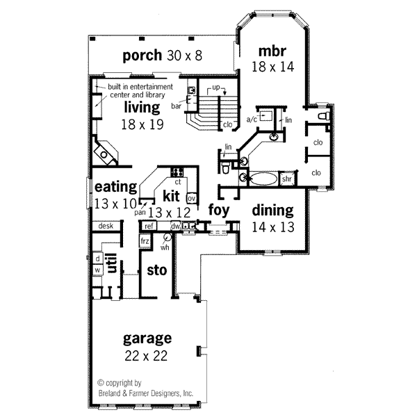 Dream House Plan - European Floor Plan - Main Floor Plan #45-148