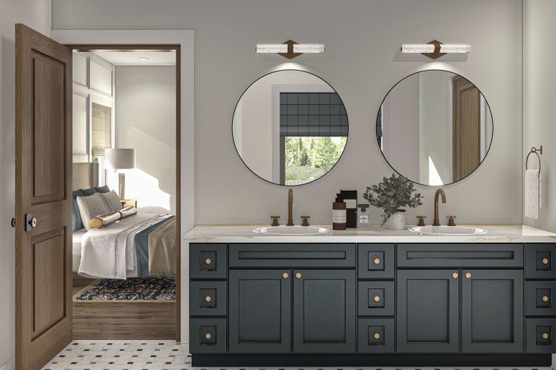 House Plan Design - Interior - Master Bathroom 1 for Farmhouse House Plan #455-440 - 3 bed, 2.5 bath