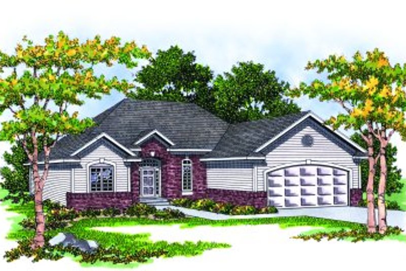 Traditional Style House Plan - 3 Beds 2 Baths 1460 Sq/Ft Plan #70-129