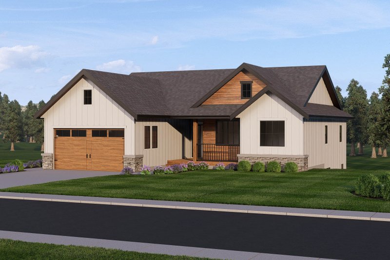 Dream House Plan - Farmhouse Exterior - Front Elevation Plan #1100-72