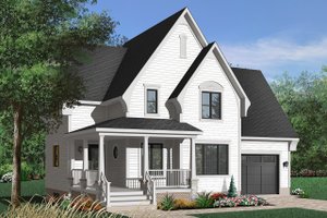 Southern Exterior - Front Elevation Plan #23-625